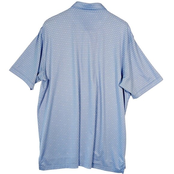 Peter Millar Summer Comfort, XL Mens Short Sleeve Polo, Blue, Skulls Print, Golf - Picture 4 of 16